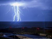 Fall lightning over the Pamlico